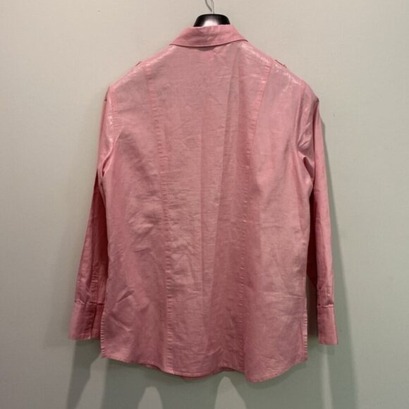Allison Daley Pink Button Down Shirt size 10 - Picture 6 of 16